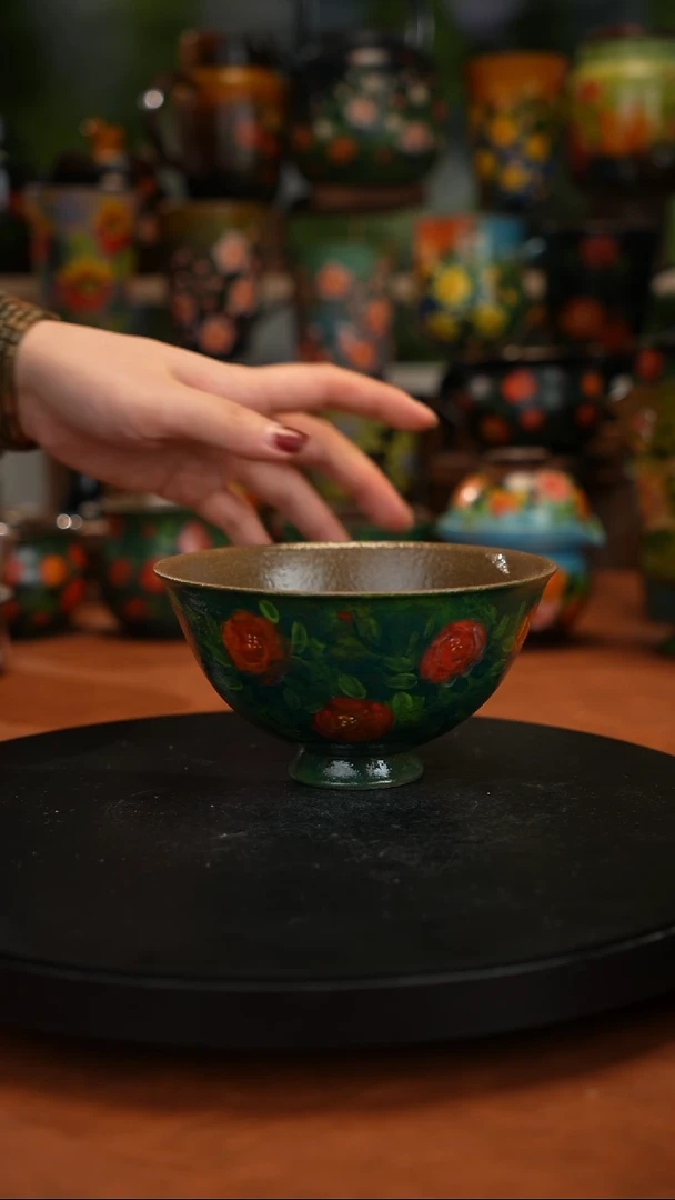 紫砂油画手绘釉 下彩