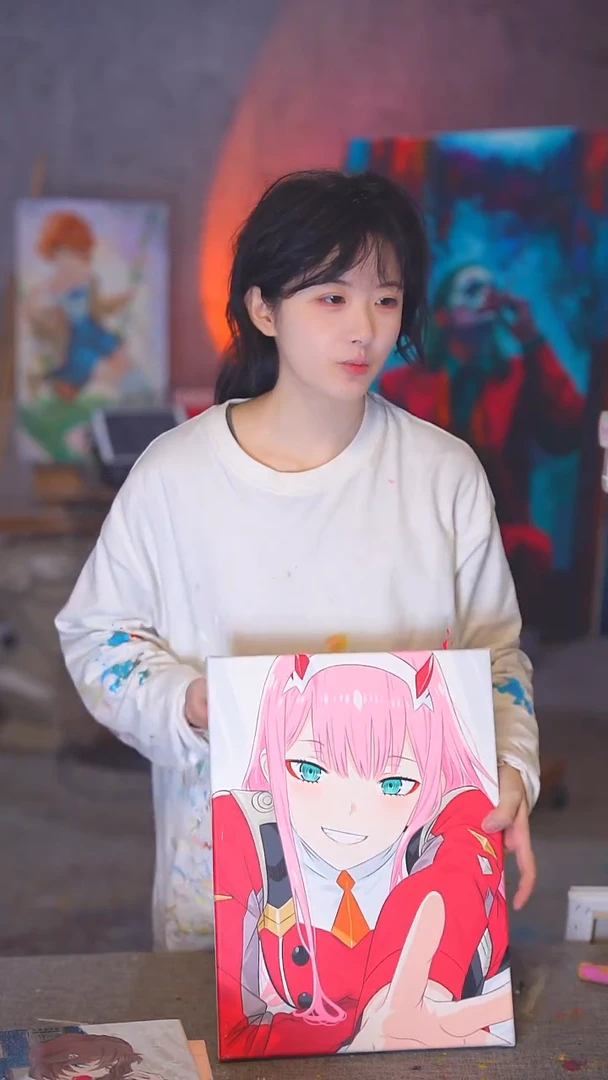 油画风*谙小摆台丙烯画纯手绘