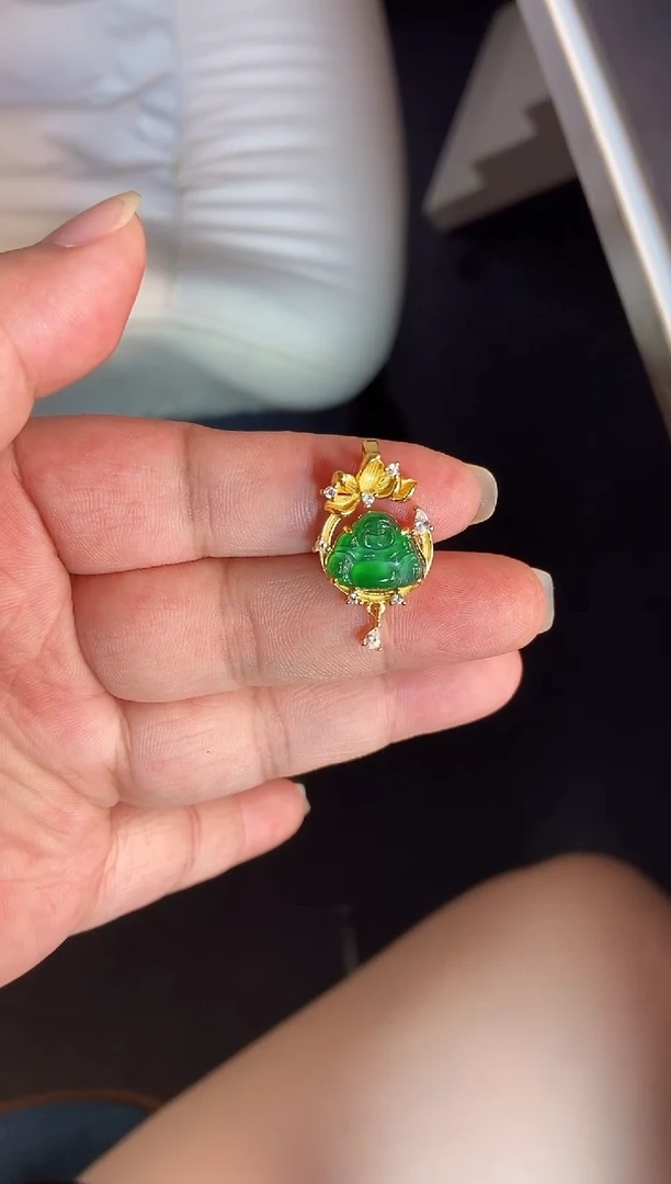 吊坠(不含链)银S925镶嵌翡翠1