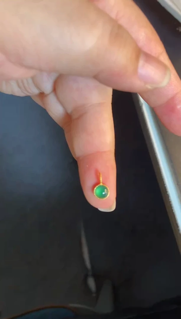 吊坠(不含链)银S925镶嵌翡翠1