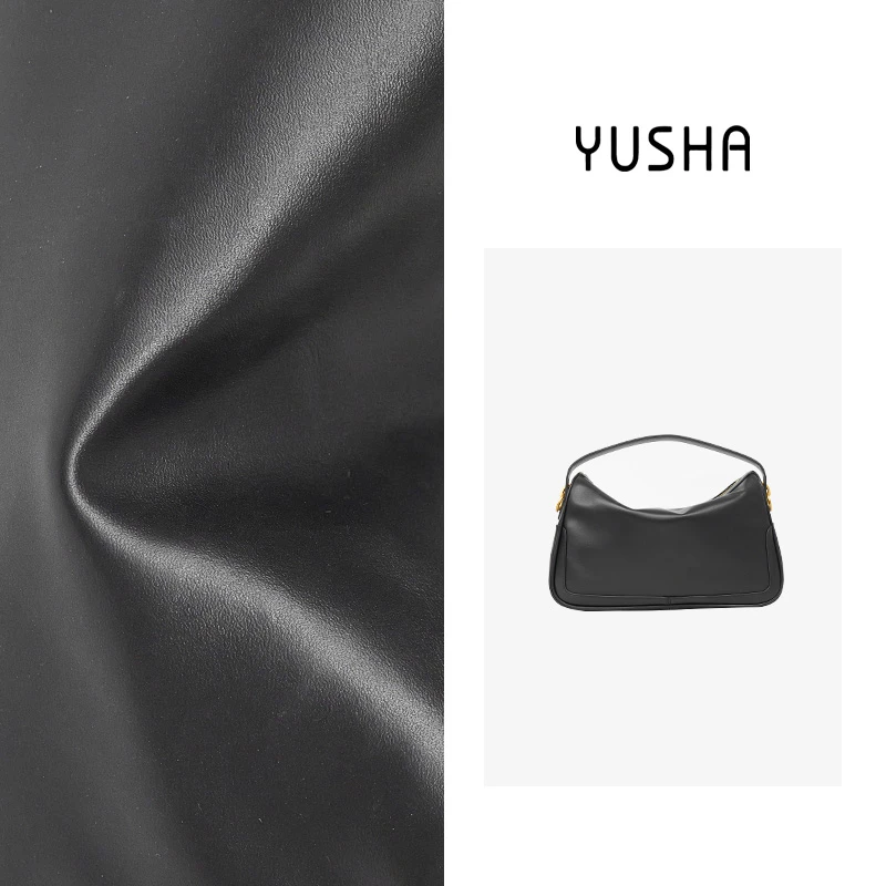 YUSHA/高档黑色阿杨单肩手提包-6188-2