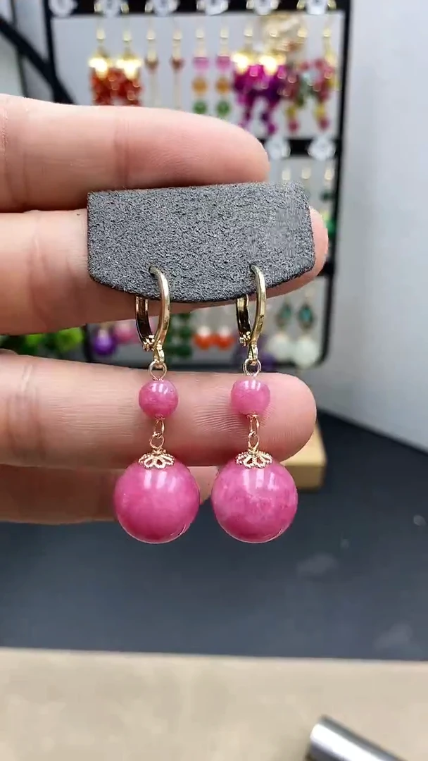 【闪购商品】水晶耳饰银S925镀金镶嵌尺寸14mm耳扣Z7