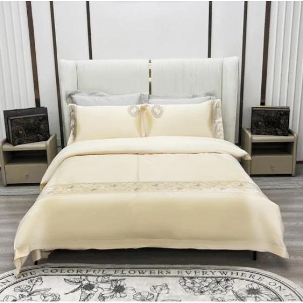 【大漂亮】新款轻奢全棉刺绣四件套 庄生梦蝶系列  cj-114