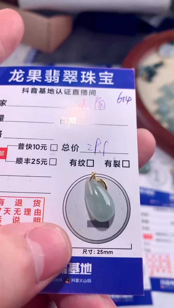 【闪购商品】翡翠颈饰未镶嵌水滴614