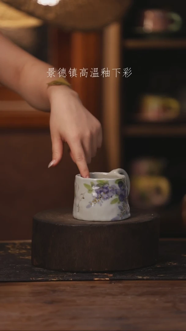 陶瓷景德镇高温釉下手绘陶瓷080