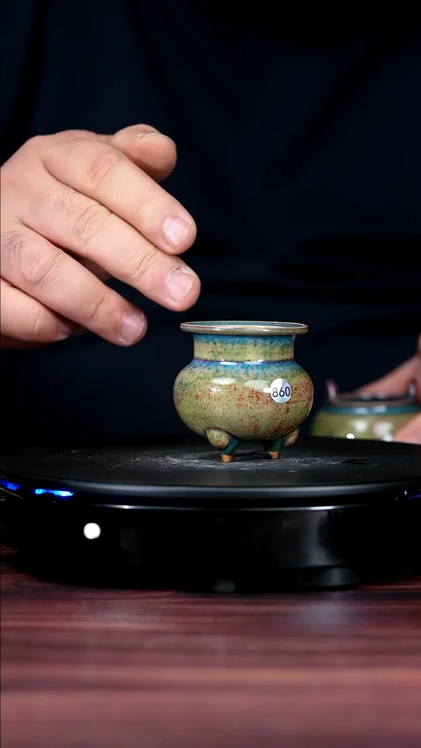 其他钧瓷860#盼龙窑一级品原矿钧瓷香炉