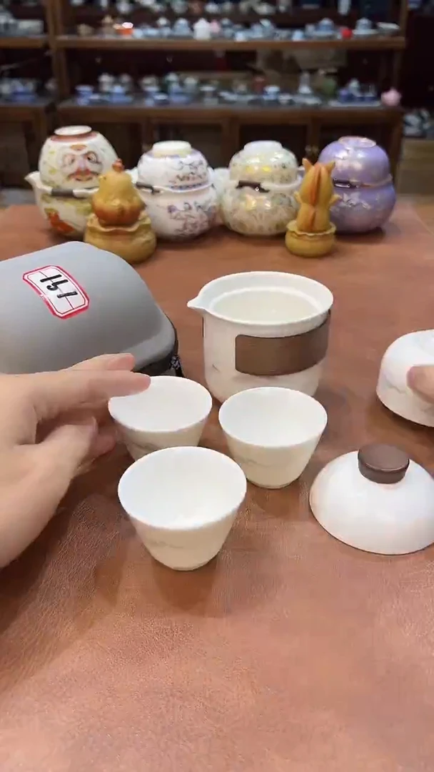 真的很便宜会开片的旅行茶具