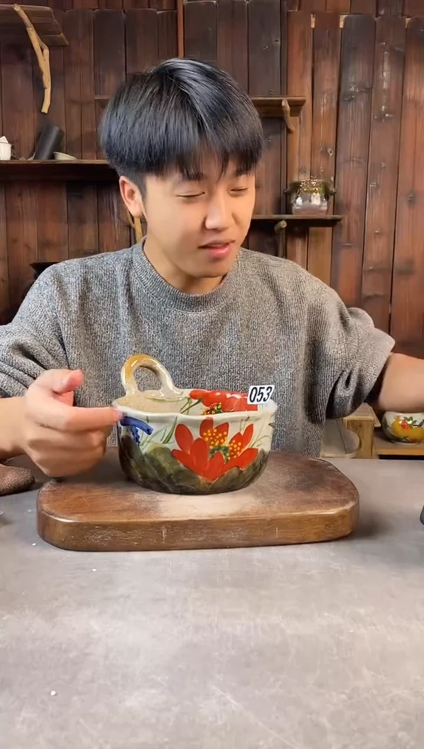 碗053，手工手绘，超值陶瓷