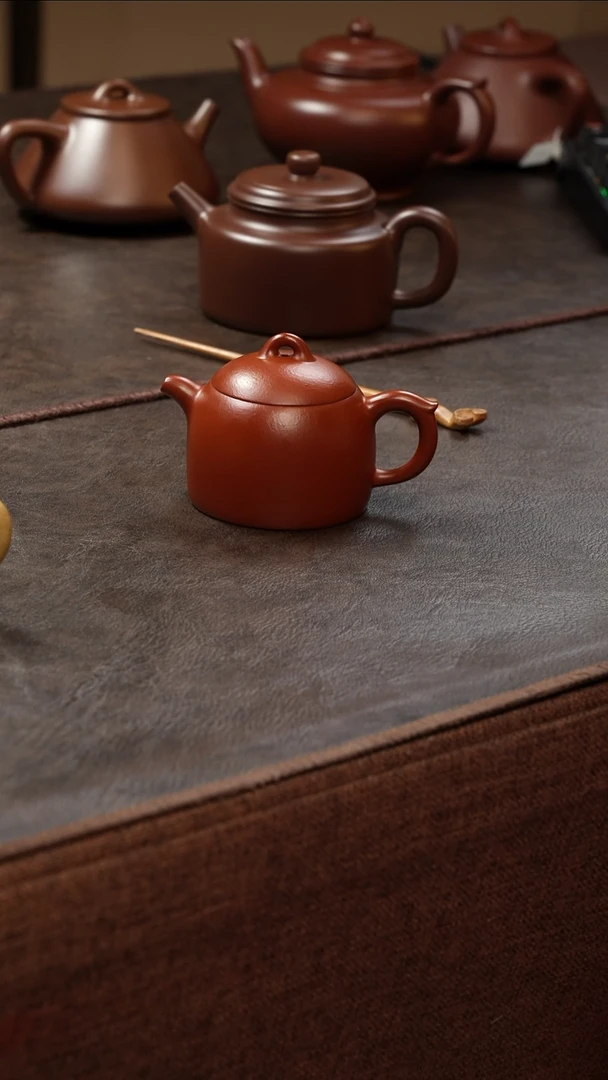 茶壶紫砂壶·23朱泥秦权100cc