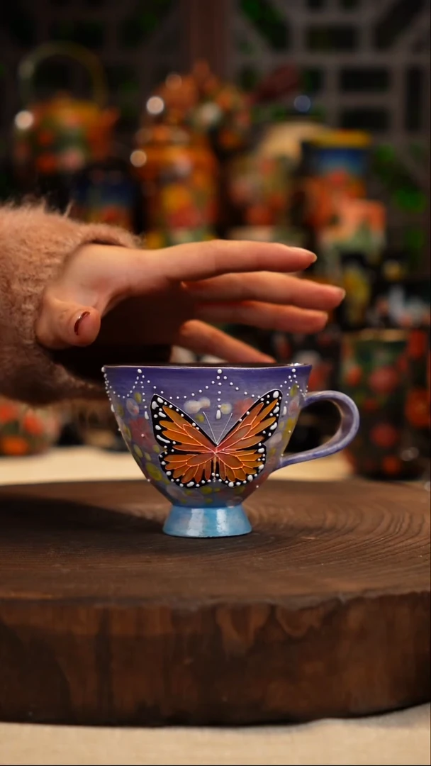 油画   釉下彩    杯子