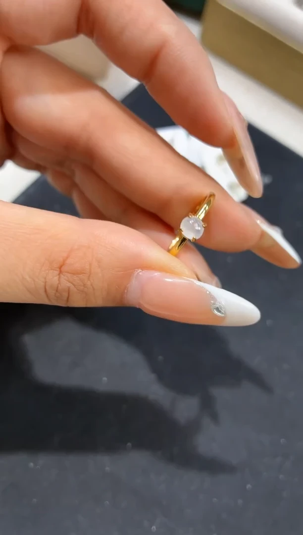 银S925镶嵌戒指翡翠戒指