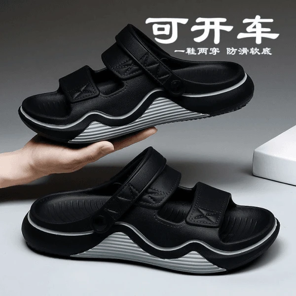 韩版凉鞋男外穿厚底防滑潮流透气防臭沙滩鞋两用凉拖鞋男款
