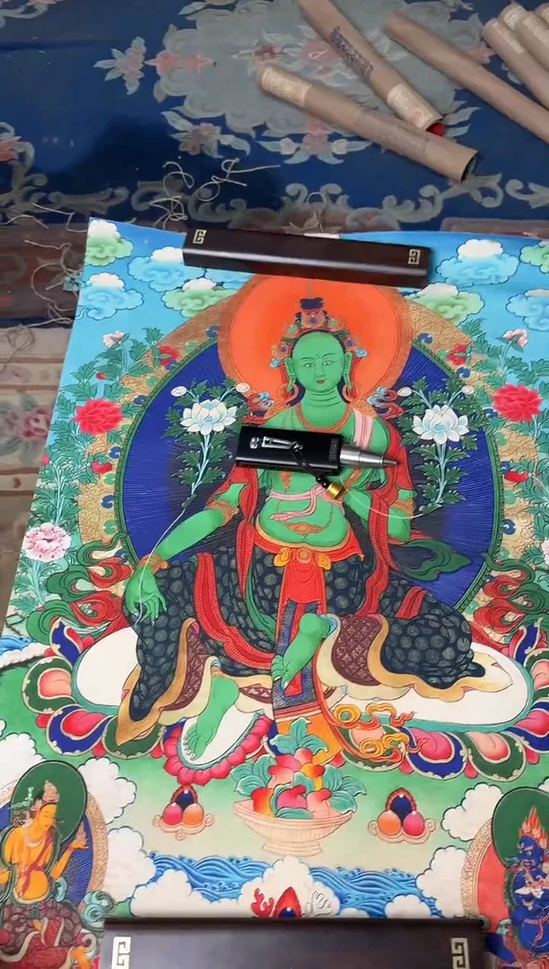 卷轴画龙妹的唐卡