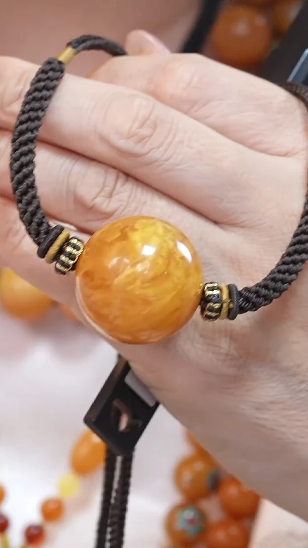 蜜蜡颈饰未镶嵌8556天然蜜蜡珠宝奇石云端妖孽全部保真