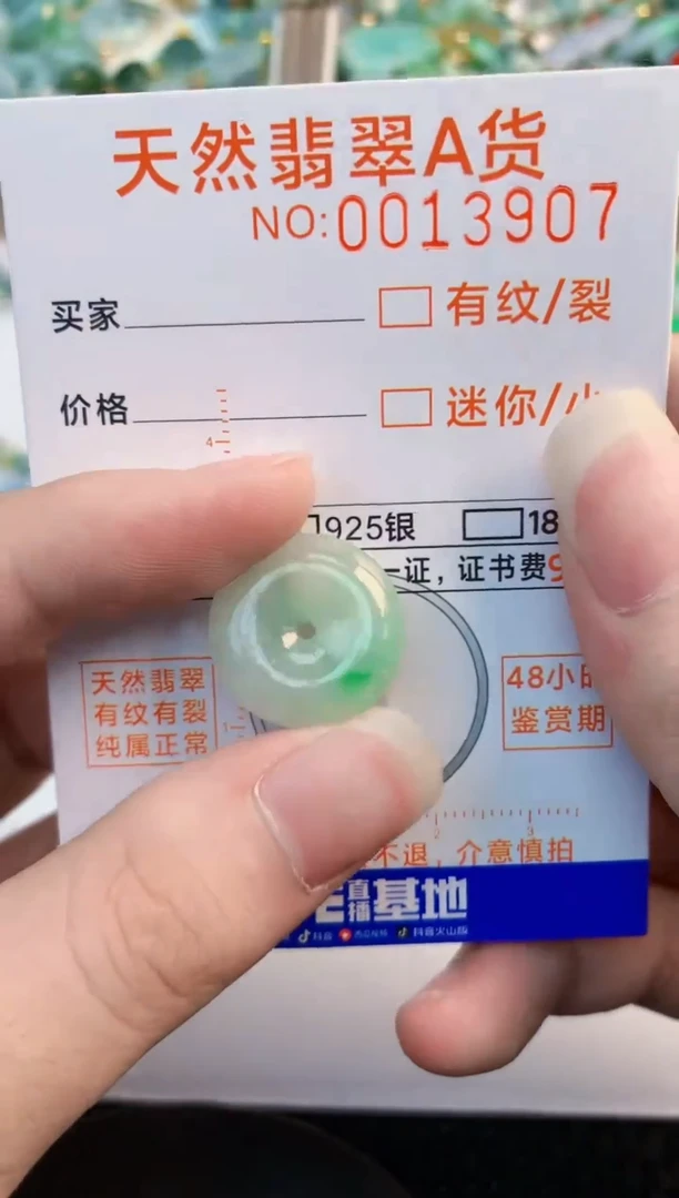 翡翠未镶嵌吊坠(不含链)           1