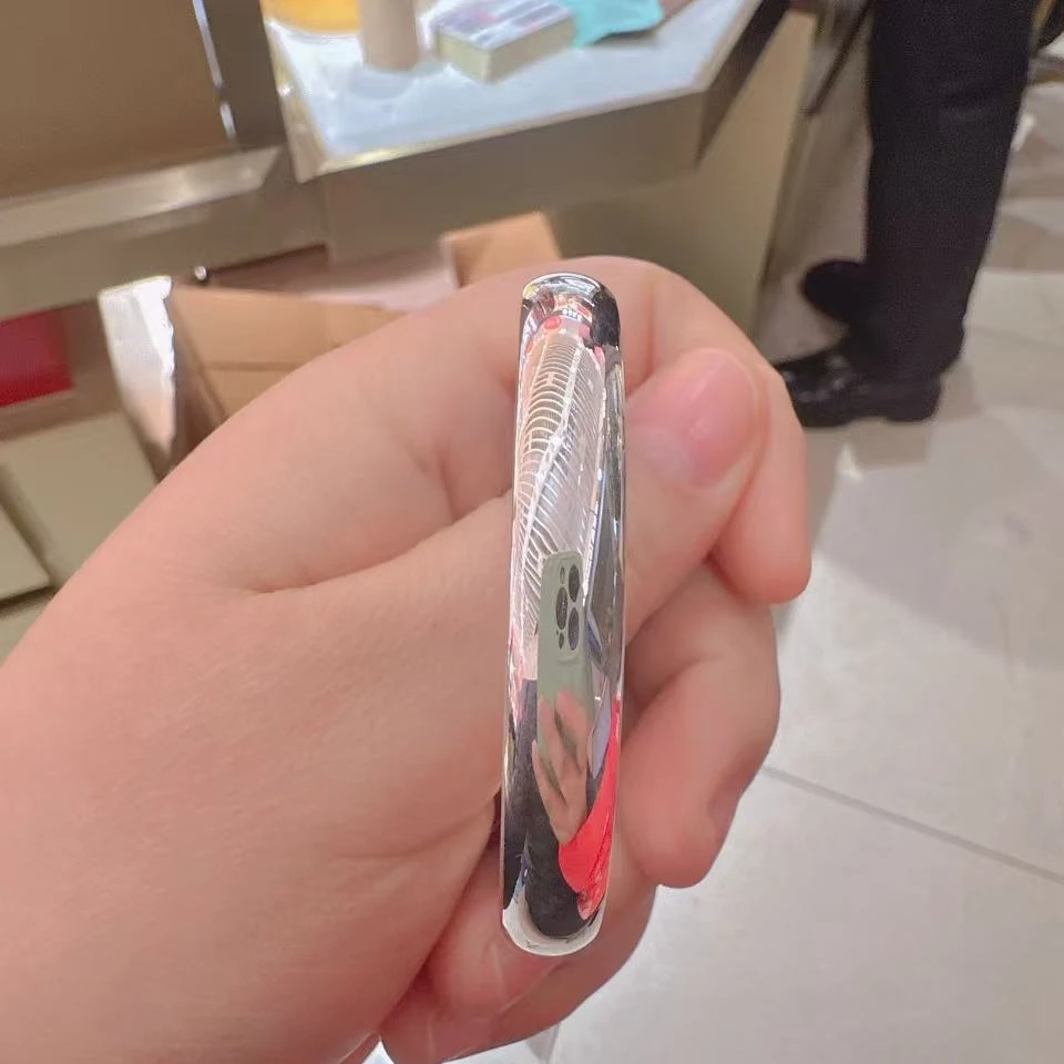 足银手镯 足银手镯  泥鳅背亮面素圈