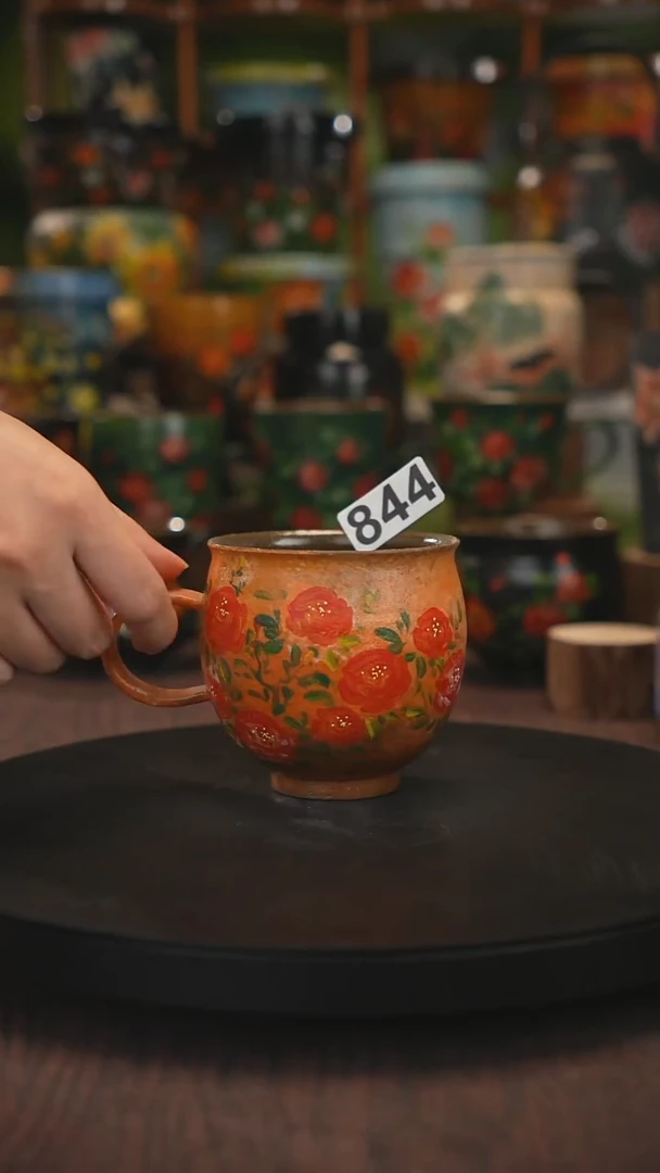 紫砂油画手绘釉下彩844