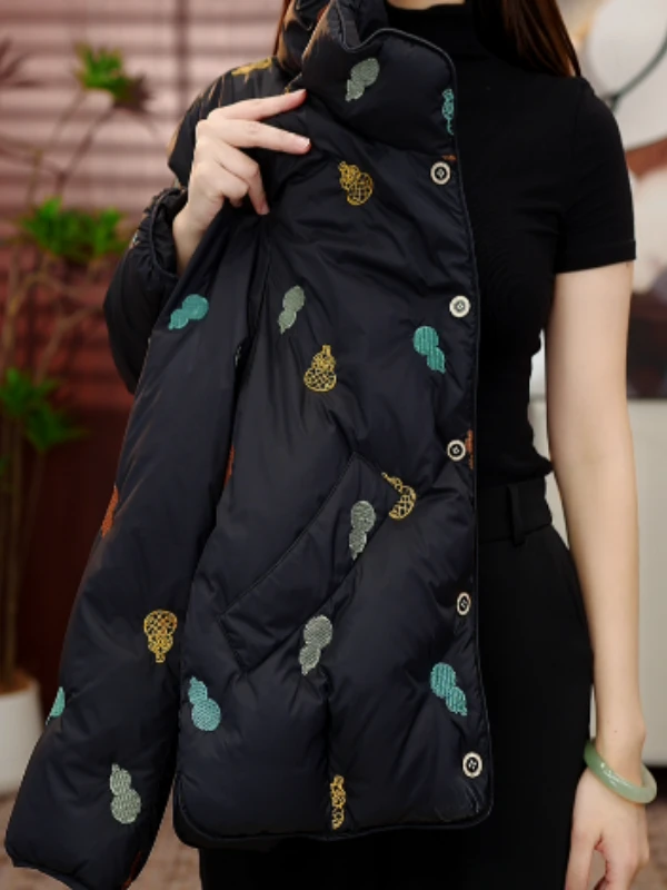 【甄选大朵鸭绒】2025杭州原版正品保暖气质减龄修身羽绒服ZF-R063