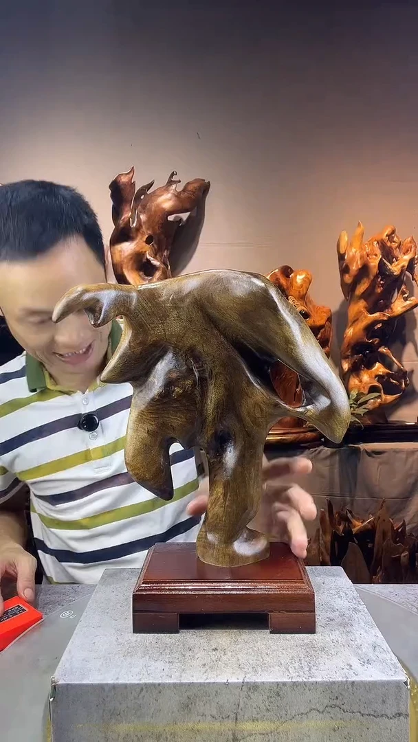 金丝楠海*汇小叶桢楠随行摆件59