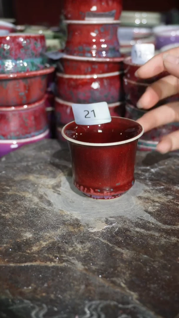 摆件陶精品窑变钧瓷茶器