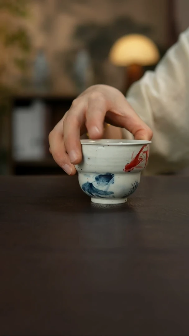 杯景德镇陶瓷杯碗柴烧多人