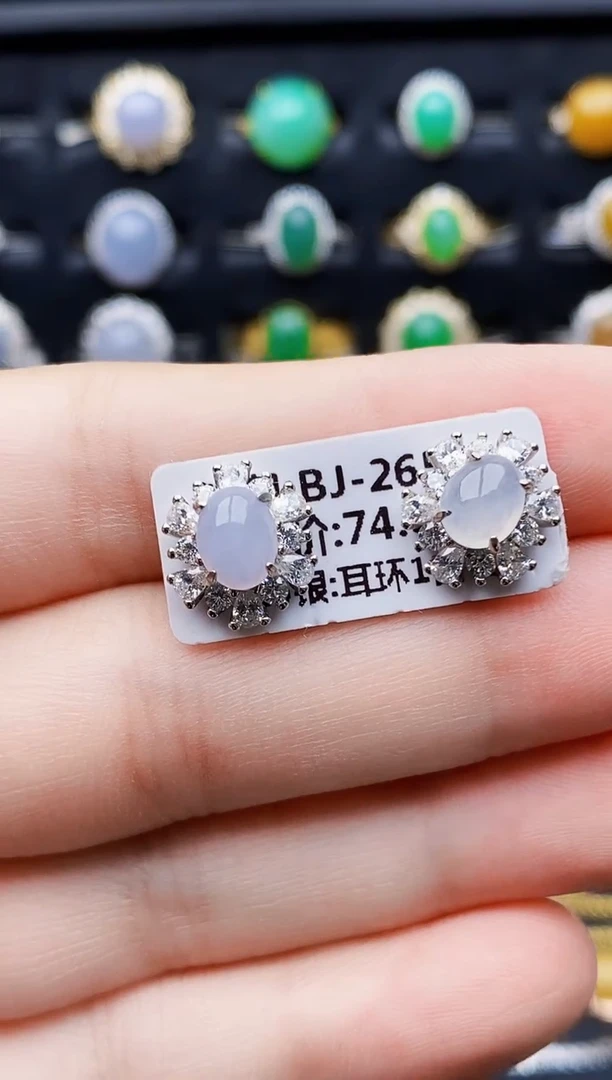 银S925镶嵌戒指翡翠0107