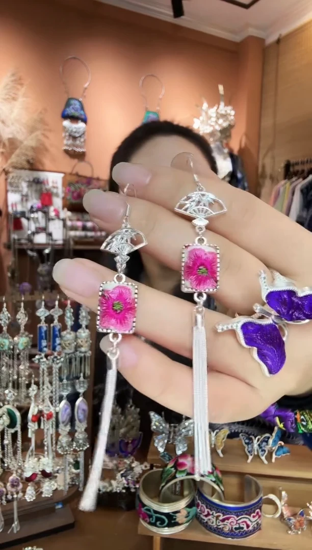 刺绣纯手工民族风耳环