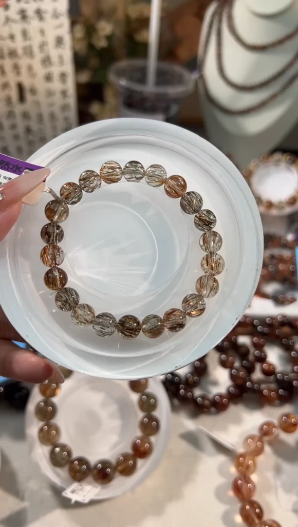 未镶嵌手链水晶黑金超七8+