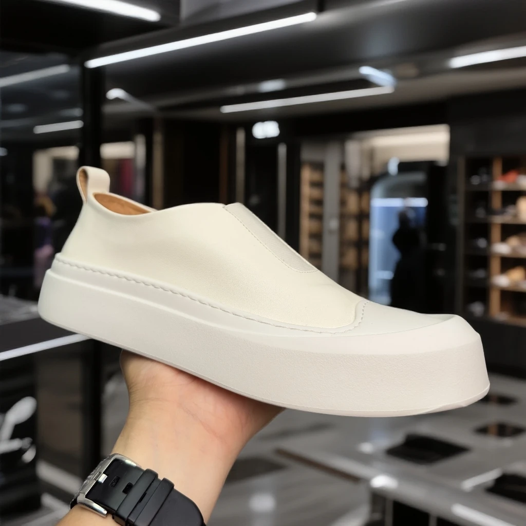 真皮男鞋一脚蹬乐福鞋男款手工皮鞋潮流鞋子小白鞋懒人鞋男板鞋男