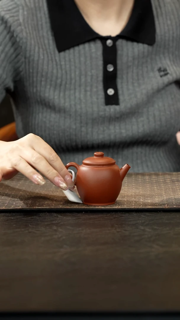 茶壶紫砂朱泥巨轮九式100cc