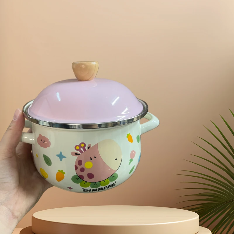 电磁炉电陶炉燃气灶18搪瓷汤锅