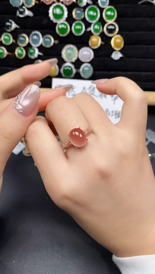 银S925镶嵌戒指玛瑙/玉髓356885