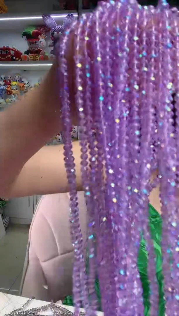 玻璃1414卡6水晶进口彩1条莫奈紫