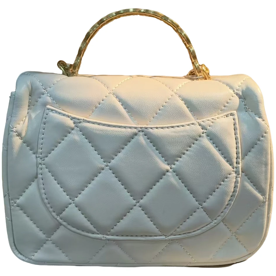 Laugh Queen手工打造女士包手  0507 白色 镂空手提 20cm