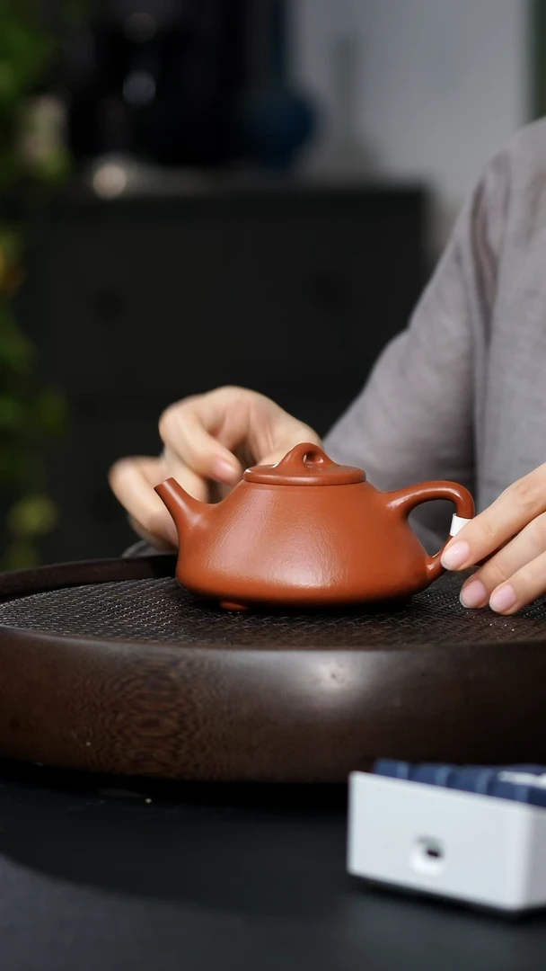 小*JCY-0314子冶石瓢（王腾飞）-朱泥-225cc