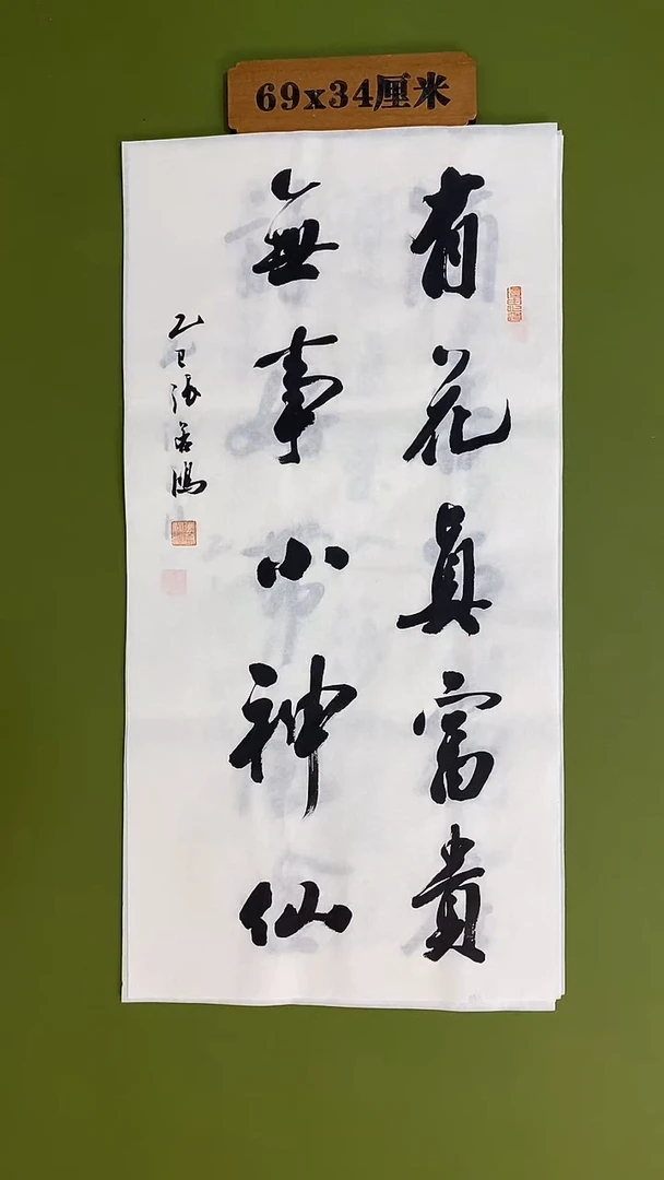 书法书法 张若鸿 尺寸69cm*34cm