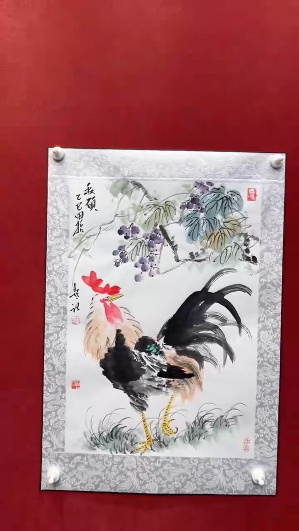 国画老师现场创作  2