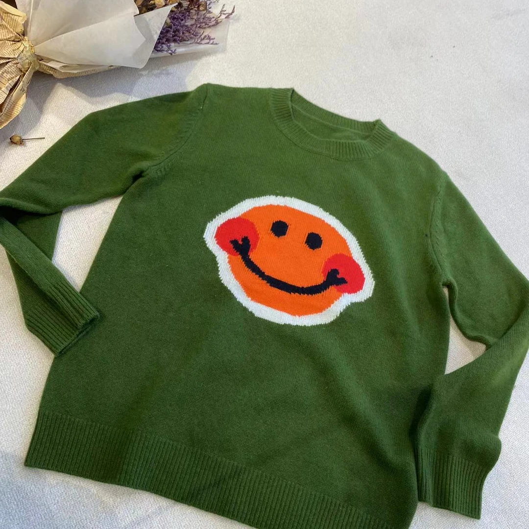 【no退no换 谨慎下单】笑脸提花针织衫 Y7272