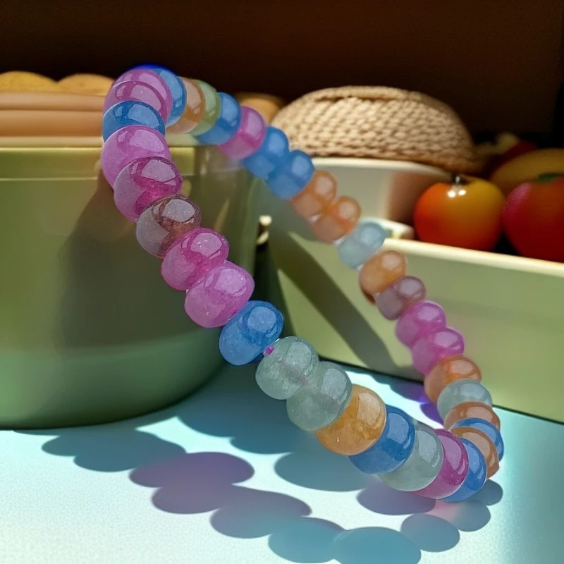 A121号精品时尚彩虹碧手链8mm多样性发一件