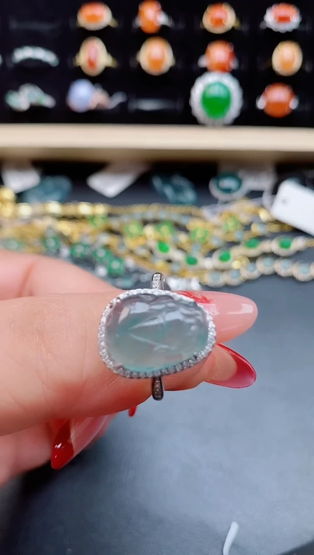 【闪购商品】翡翠戒指银S925镶嵌1211