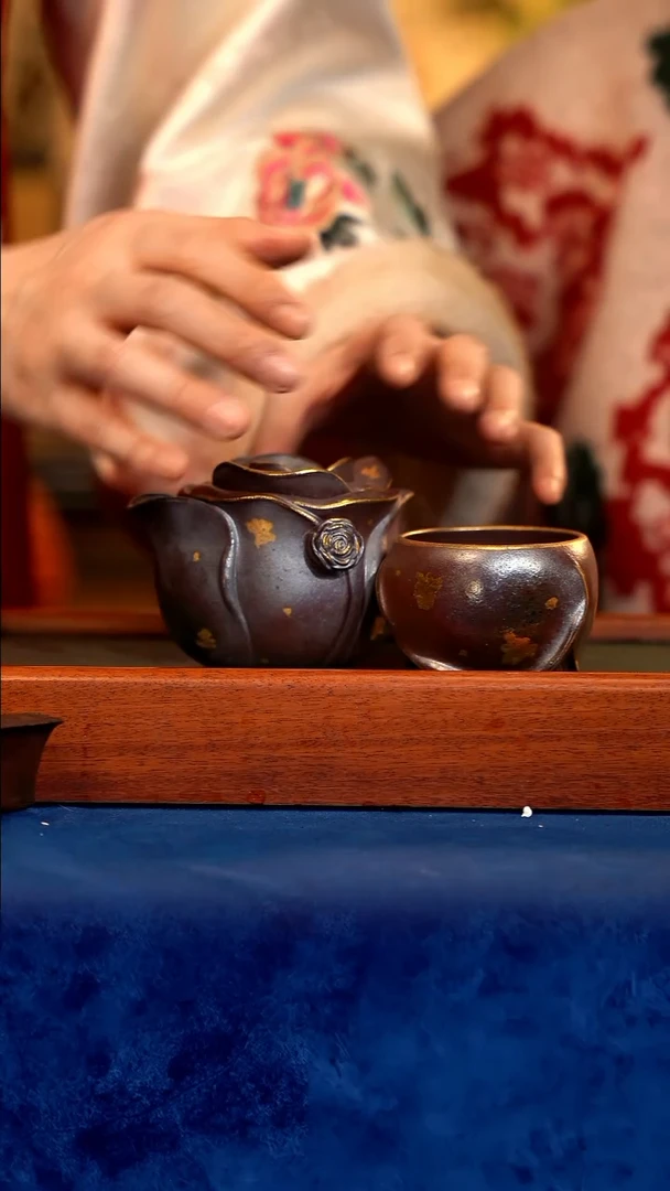 紫砂 宜兴紫砂 GFY 小叶 玫瑰花套组