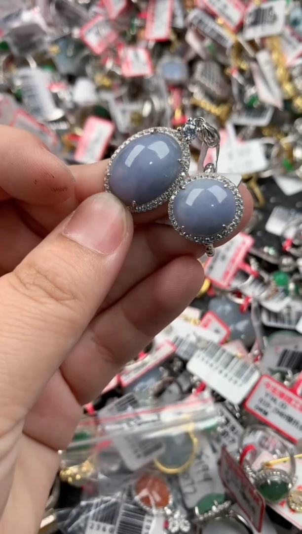 银S925镶嵌戒指翡翠555   9