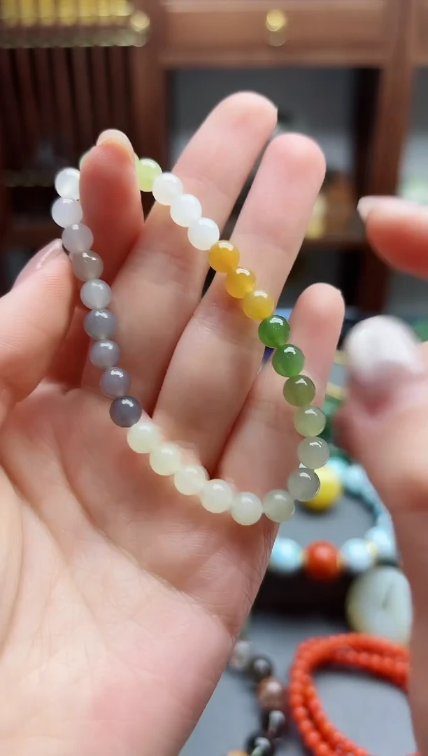 【闪购商品】和田玉手串未镶嵌和田玉多宝手串SC