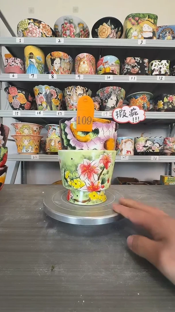 【闪购商品】陶瓷瑕疵109号2只花盆