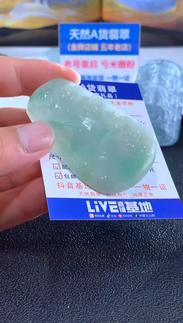 翡翠未镶嵌颈饰山水
