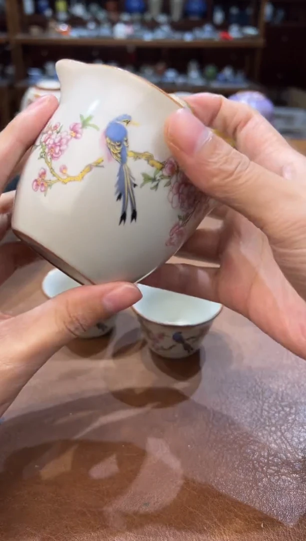 真的很便宜超好看会开片的旅行茶具