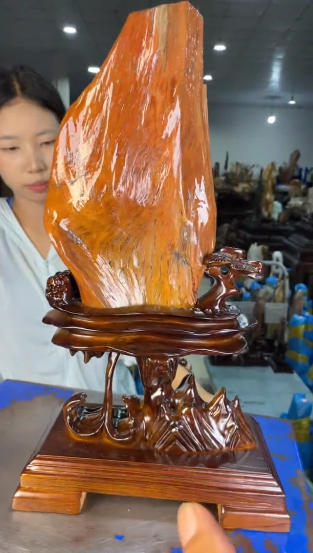 未镶嵌摆件硅化玉22