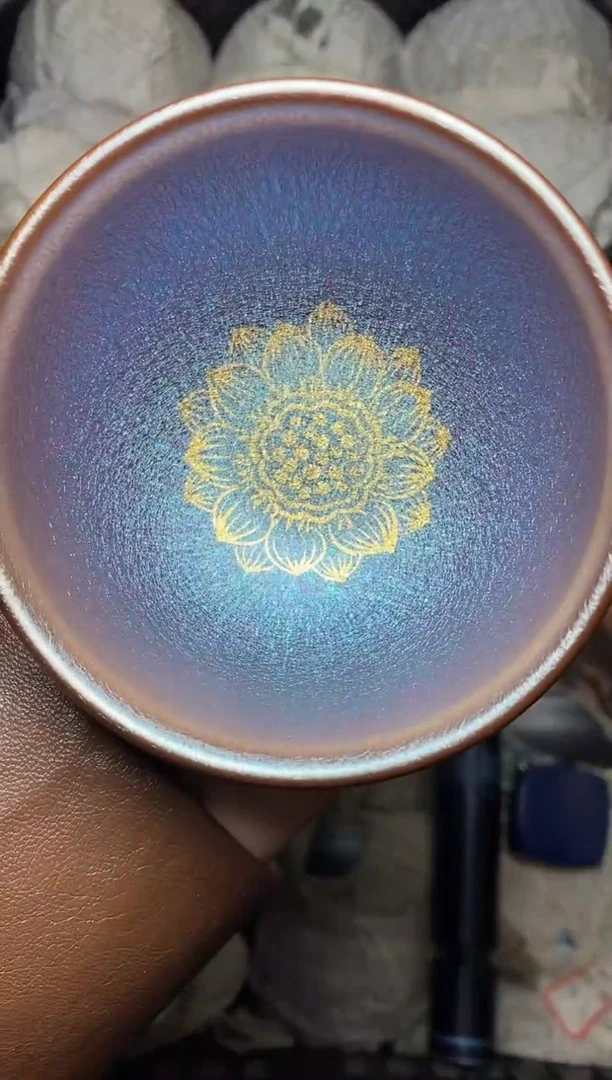 【闪购商品】茶盏莲花 紫 将军 盏三疯建盏茶器