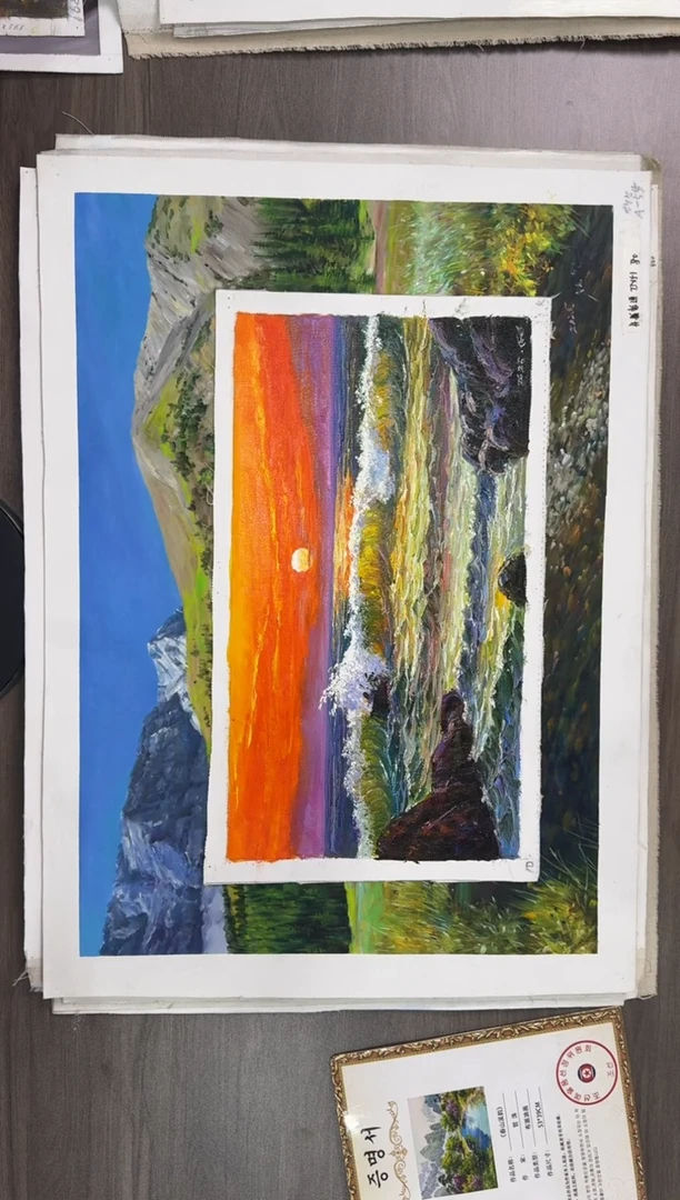 油画【37号】约53*35cm丨朝鲜原创纯手绘孤品油画丨顺丰包邮