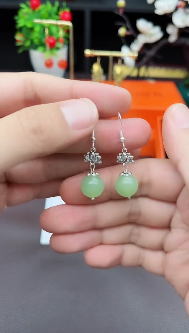 玛瑙/玉髓耳饰银S925镶嵌427000